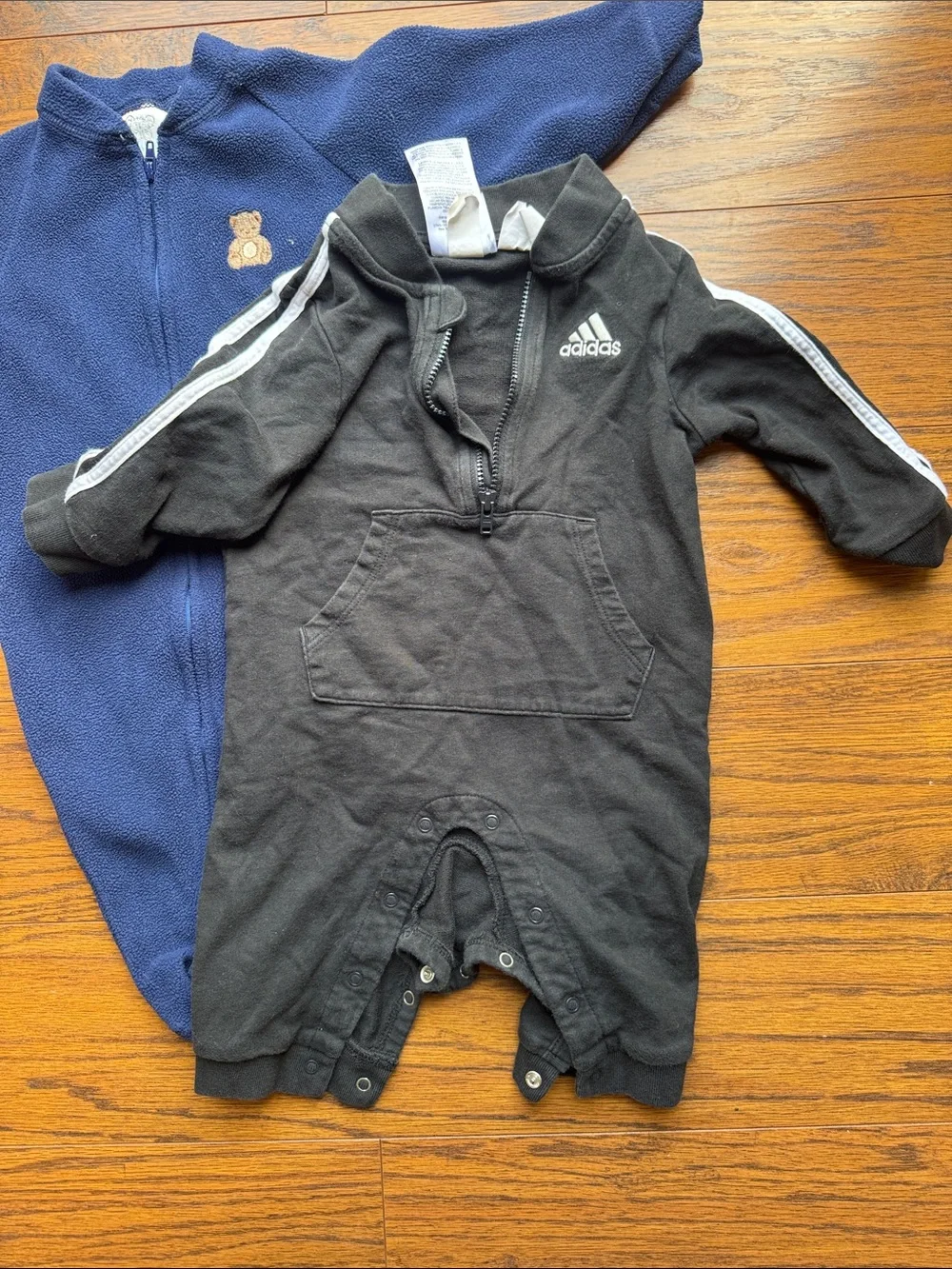 Old Navy Light Gray Henley Snap One-Piece Bodysuit